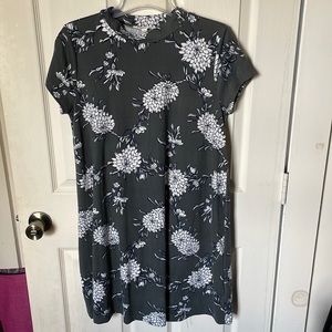 Pink Rose - Floral short sleeve dress - Sz L